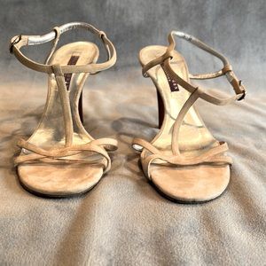 Ralph Lauren suede sandals size 6.5 taupe